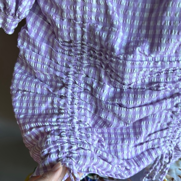 Zara Purple Gingham Dress - Picture 8 of 8
